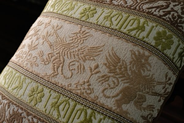 Cotton and velvet "Griffin" cushion - Cotton, Cushions