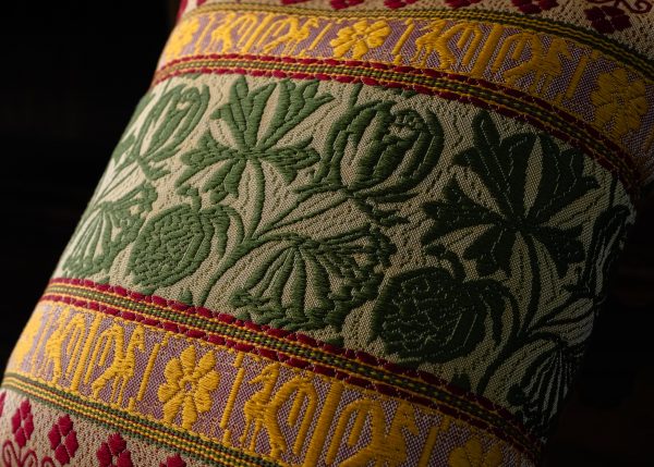 "Pomegranate" cotton and velvet cushion - Cotton, Cushions