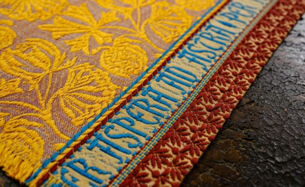 Cotton table runner “Pomegranate” yellow - Cotton, Table runners