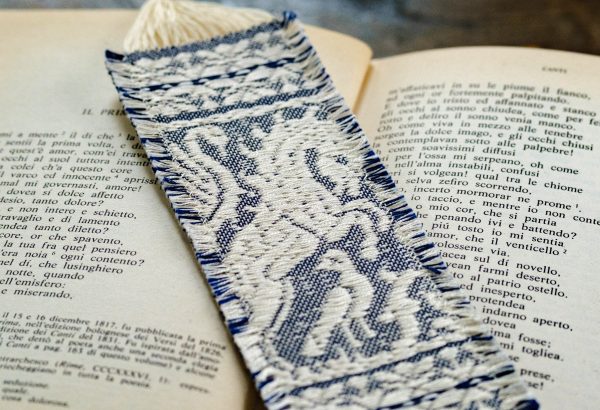 Damask cotton bookmark "Unicorn" - Bookmarks, Cotton