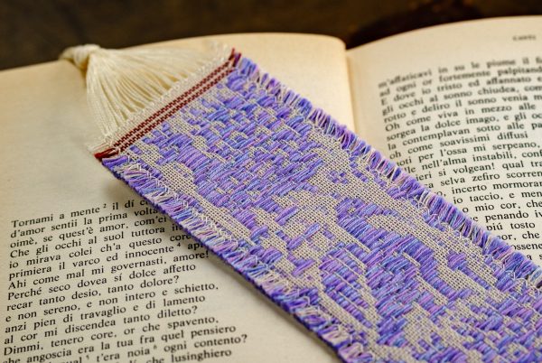 Damask cotton bookmark "Peacocks" - Bookmarks, Cotton