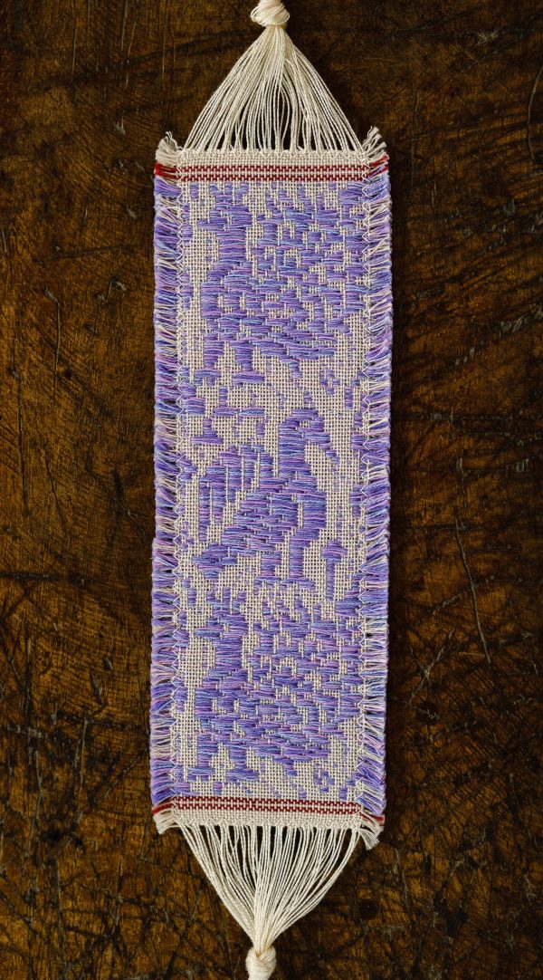 Damask cotton bookmark "Peacocks" - Bookmarks, Cotton