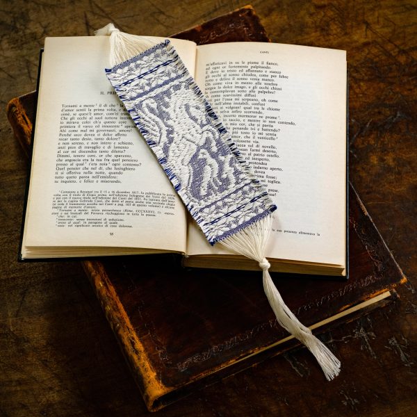 Damask cotton bookmark "Unicorn" - Bookmarks, Cotton