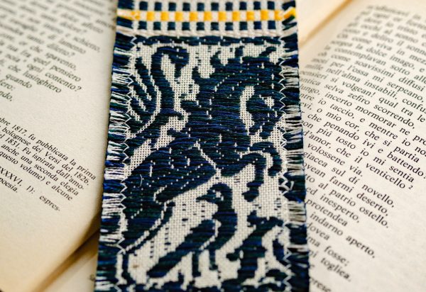 Damask cotton bookmark "Unicorn" - Bookmarks, Cotton