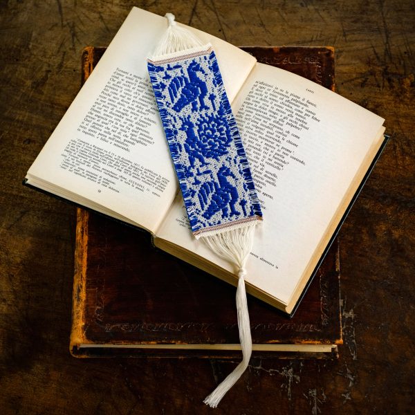 Damask cotton bookmark "Peacocks" - Bookmarks, Cotton