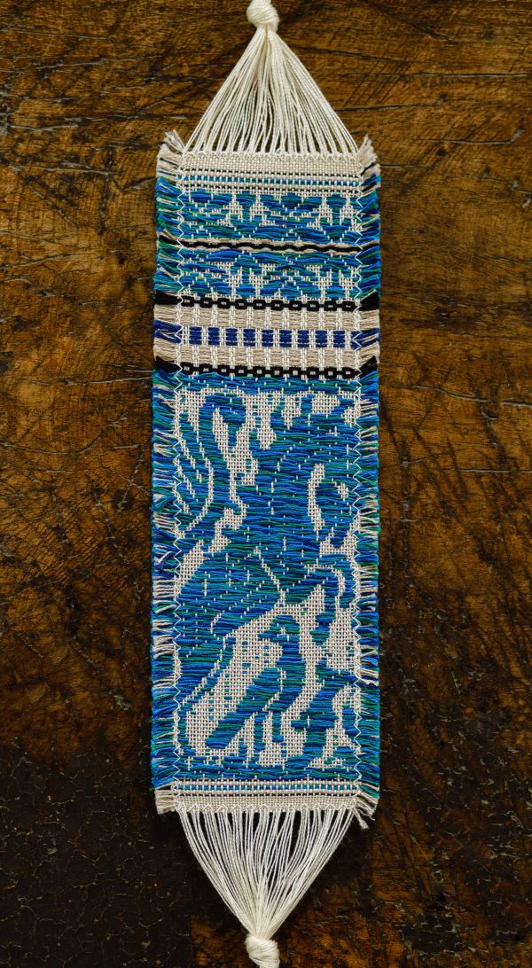Damask cotton bookmark "Unicorn" - Bookmarks, Cotton
