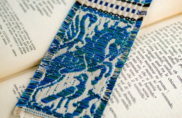 Damask cotton bookmark "Unicorn" - Bookmarks, Cotton