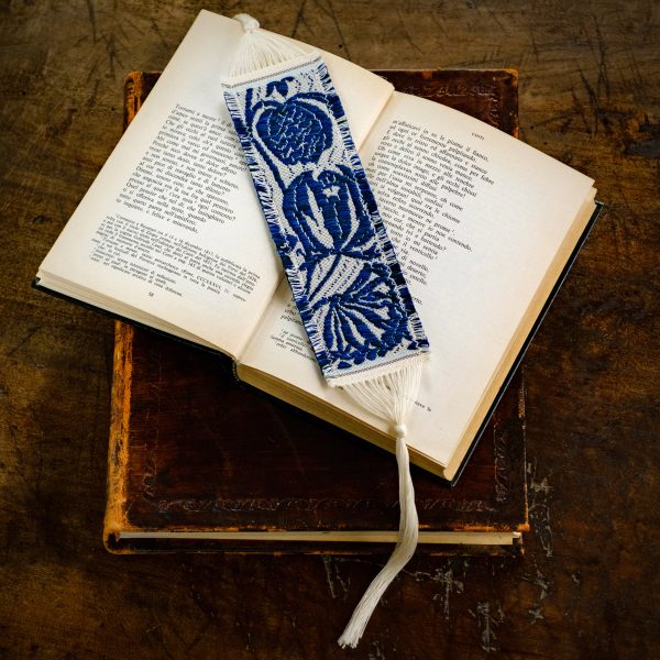 Damask cotton bookmark "Pomegranate" - Bookmarks, Cotton