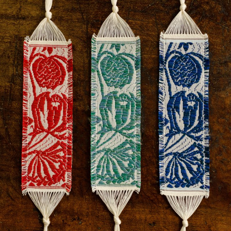 Segnalibro in cotone damasco “Melograno”