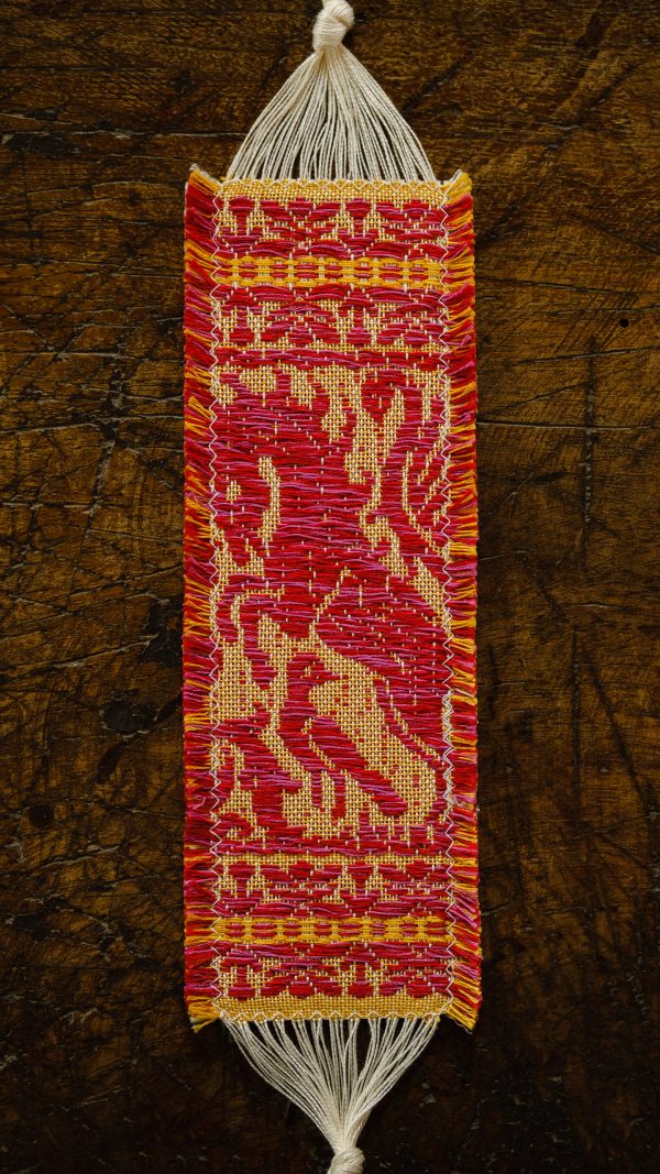 Damask cotton bookmark "Unicorn" - Bookmarks, Cotton