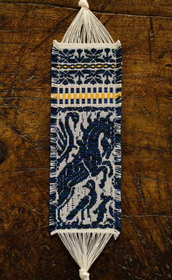 Damask cotton bookmark "Unicorn" - Bookmarks, Cotton